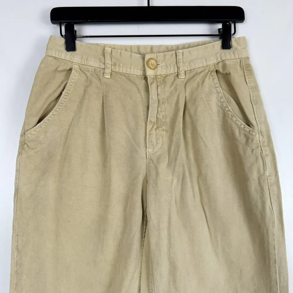 Free People Cya Later Skate Trouser Pleated Pants Beige 29L - 0